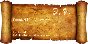 Demkó Viktor névjegykártya