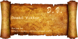 Demkó Viktor névjegykártya