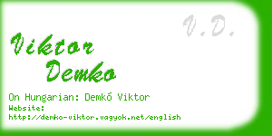 viktor demko business card